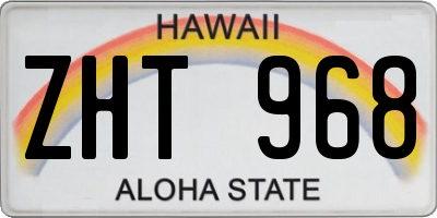 HI license plate ZHT968