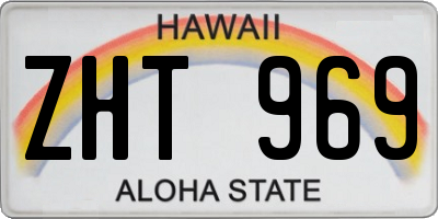HI license plate ZHT969