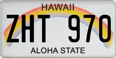 HI license plate ZHT970