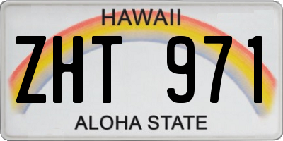 HI license plate ZHT971