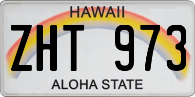 HI license plate ZHT973