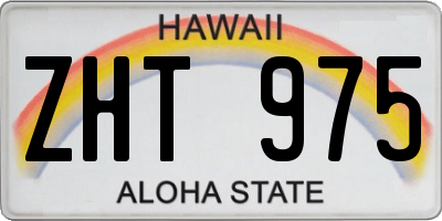 HI license plate ZHT975