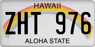 HI license plate ZHT976