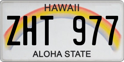 HI license plate ZHT977