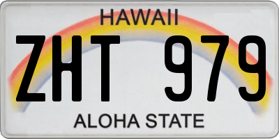 HI license plate ZHT979