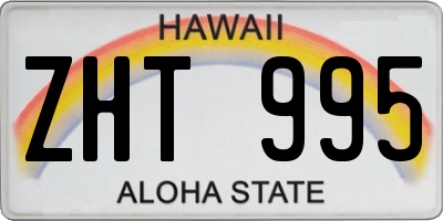 HI license plate ZHT995