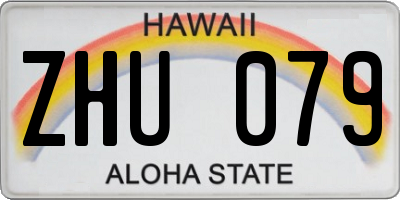 HI license plate ZHU079
