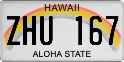 HI license plate ZHU167