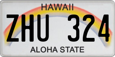 HI license plate ZHU324