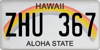 HI license plate ZHU367