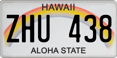 HI license plate ZHU438