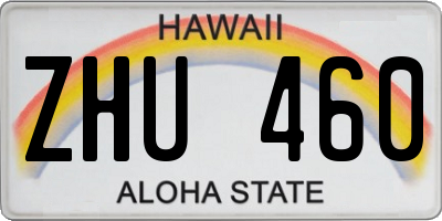 HI license plate ZHU460