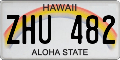 HI license plate ZHU482