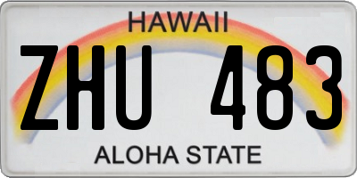 HI license plate ZHU483