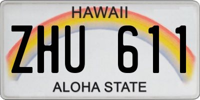 HI license plate ZHU611