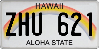HI license plate ZHU621