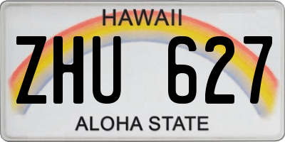 HI license plate ZHU627