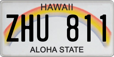 HI license plate ZHU811