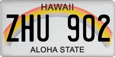 HI license plate ZHU902
