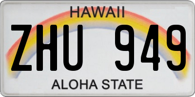 HI license plate ZHU949