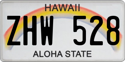 HI license plate ZHW528
