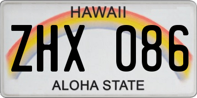 HI license plate ZHX086
