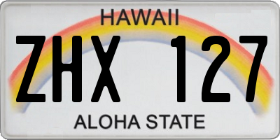 HI license plate ZHX127