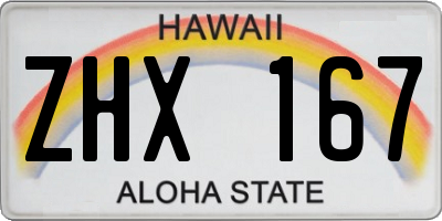 HI license plate ZHX167