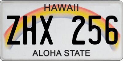 HI license plate ZHX256