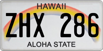 HI license plate ZHX286