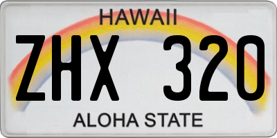 HI license plate ZHX320