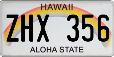 HI license plate ZHX356