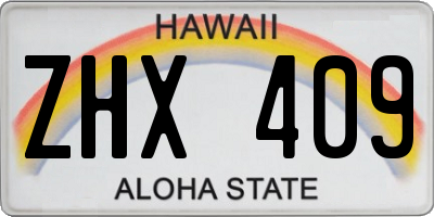 HI license plate ZHX409