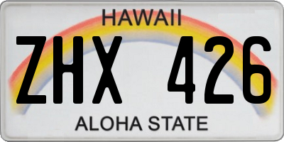 HI license plate ZHX426