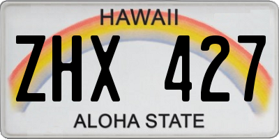 HI license plate ZHX427