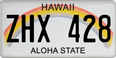 HI license plate ZHX428