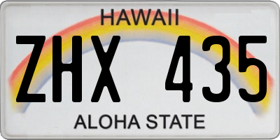 HI license plate ZHX435