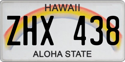 HI license plate ZHX438