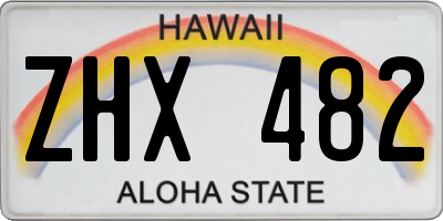 HI license plate ZHX482