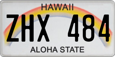 HI license plate ZHX484