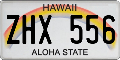 HI license plate ZHX556