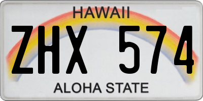 HI license plate ZHX574