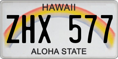 HI license plate ZHX577