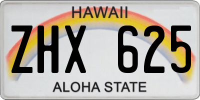 HI license plate ZHX625