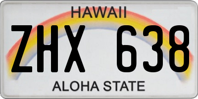 HI license plate ZHX638