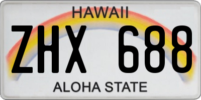 HI license plate ZHX688