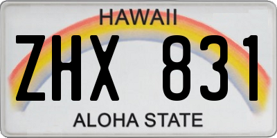 HI license plate ZHX831