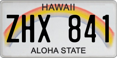 HI license plate ZHX841