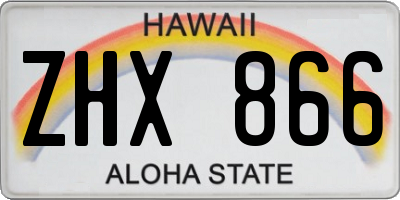 HI license plate ZHX866