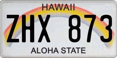 HI license plate ZHX873